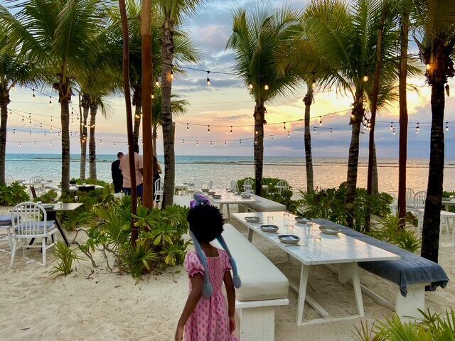 Sunset beach dinner at Banyan Tree Mayakoba